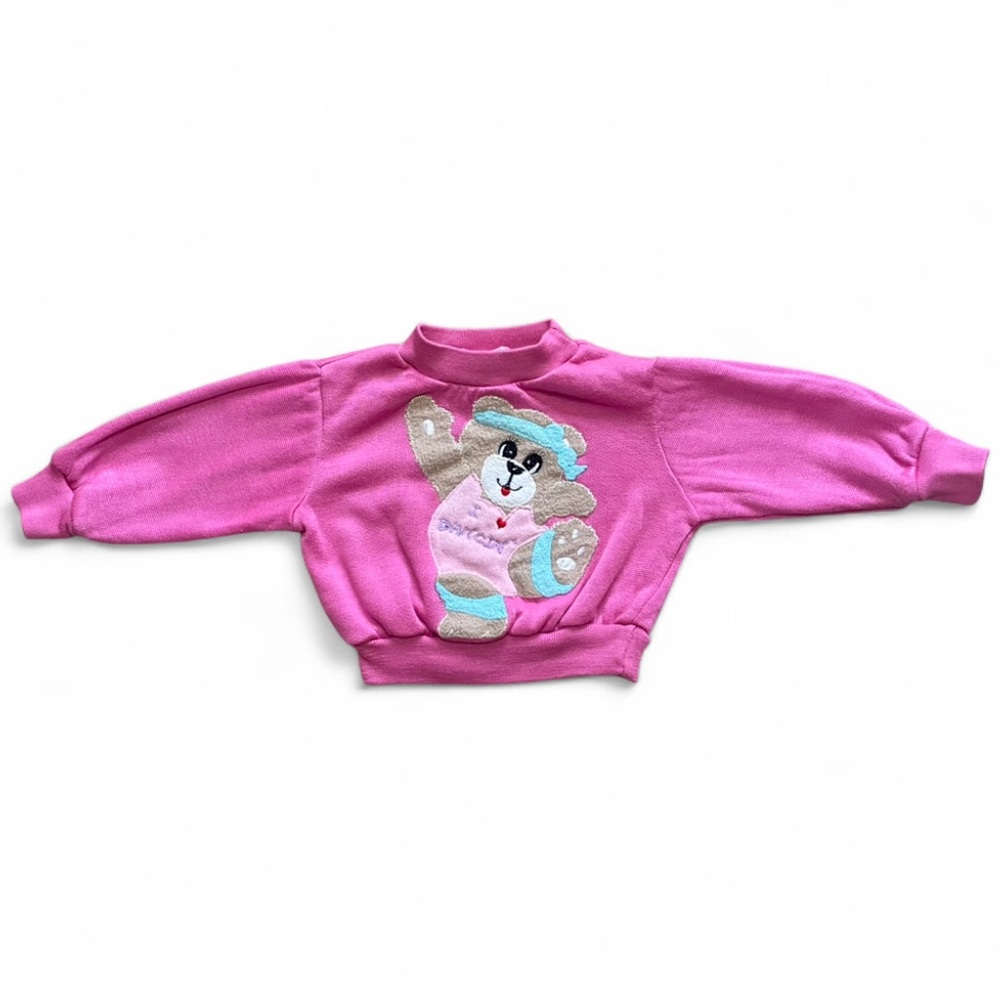 Vintage 90’s Girl’s Teddy Bear I Love Dancing Crewneck Sweatshirt 9-12 Months